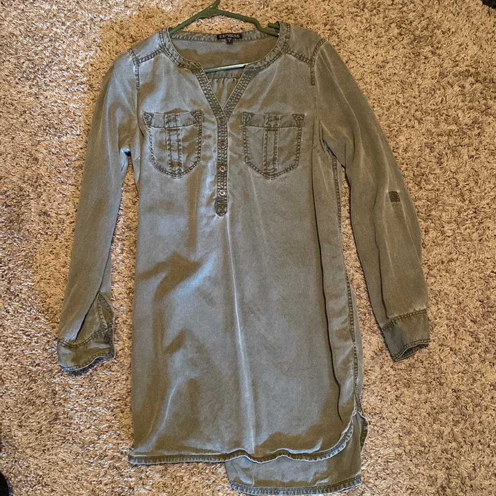 Express army green dress